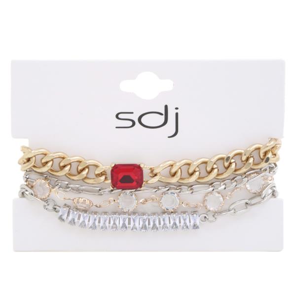 SDJ Crystal Assorted Bracelet Set