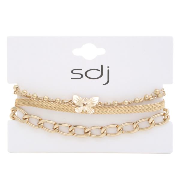 SODAJO Butterfly Charm Bracelet Set