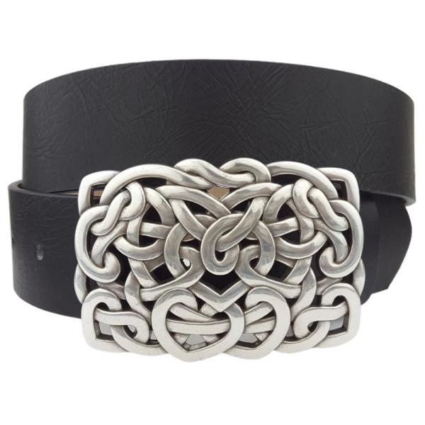 Western Knotted Heart Design Buckle Belt