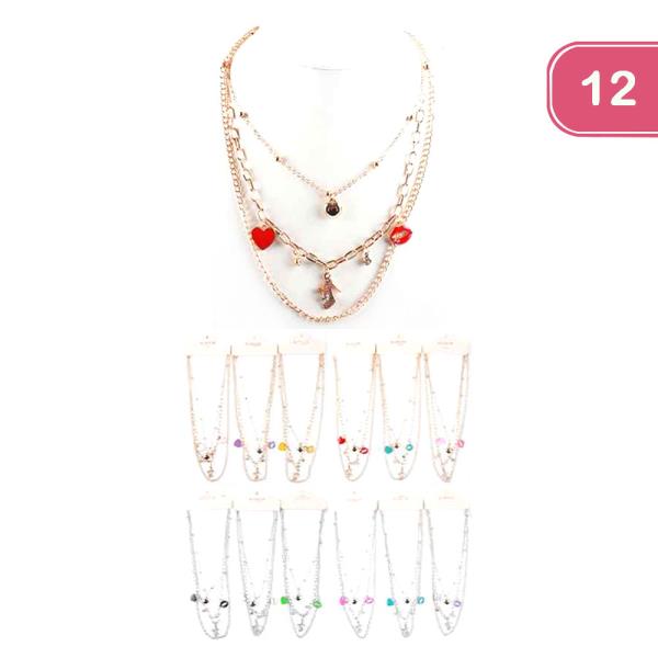 Charm Layered Necklace (12 Units)