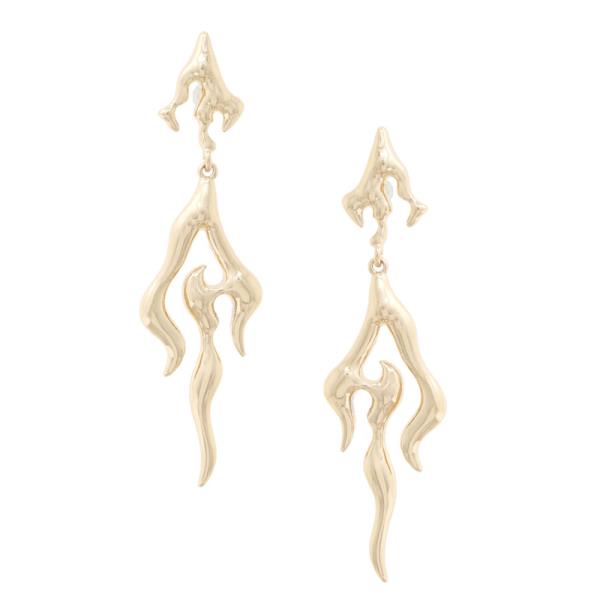 Organic Shape Metal Earring
