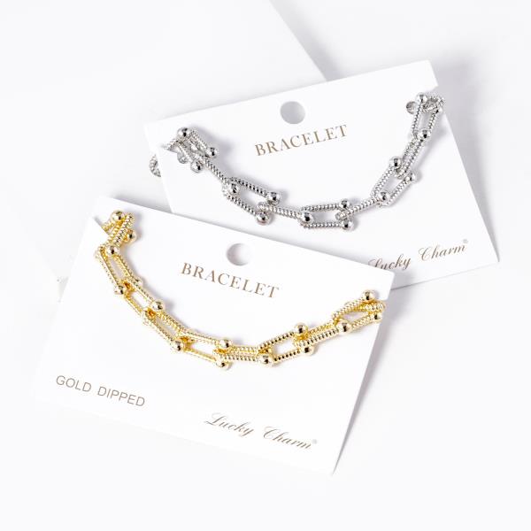 Gold Dipped Metal Chain Bracelet