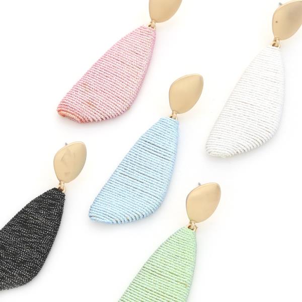 Thread Wrapping Dangle Earring