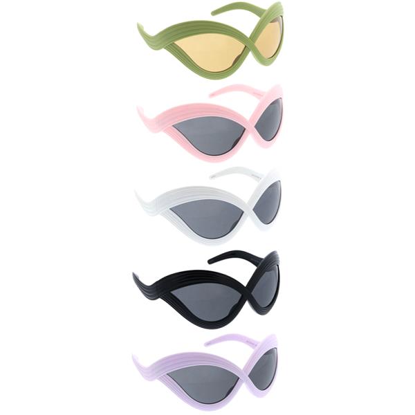 Wrap Around Futuristic Criss Cross Sunglasses 1DZ