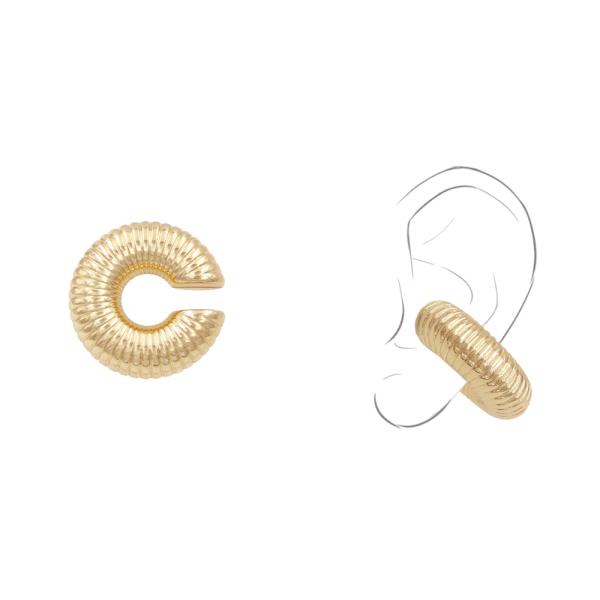 LINED OPEN CIRCLE EAR CUFF