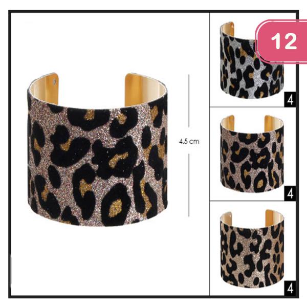 Leopard Cuff Bracelet (12 Units)
