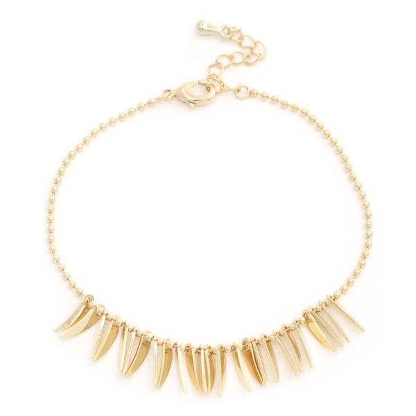 SODAJO Metal Charm Link Gold Dipped Bracelet