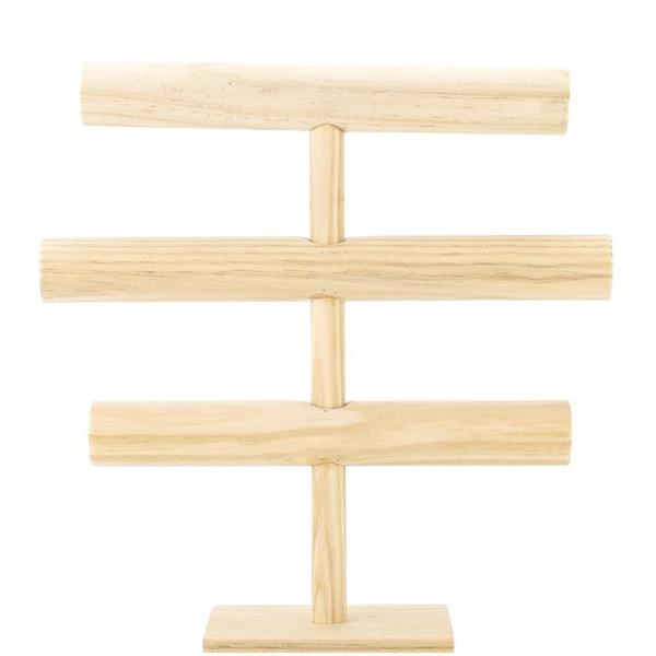 Wooden 3 Bar Jewelry Display