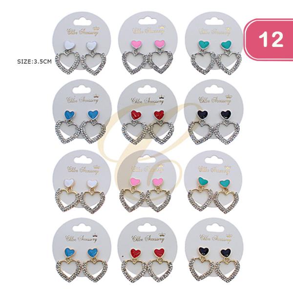 Rhinestone Dangle Earring (12 Units)