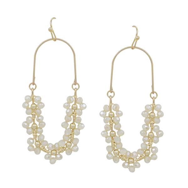 Oval Shape Flower Wired Earrings