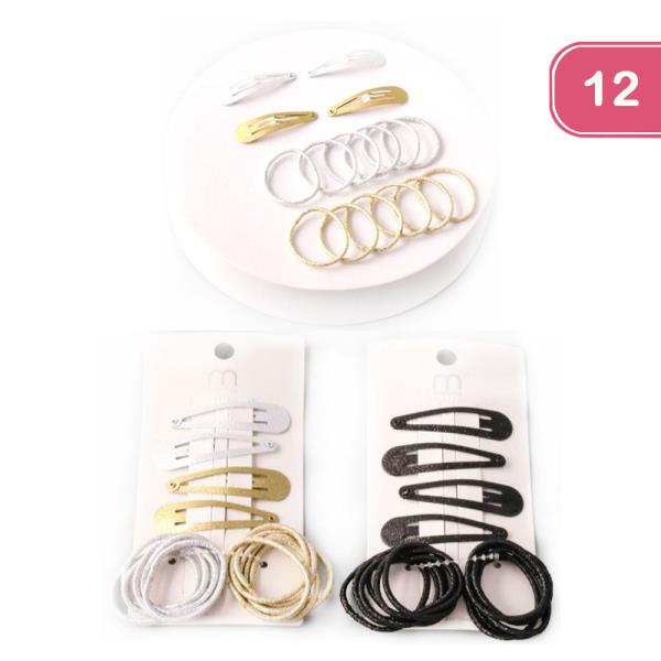 Glitter Snap Ties Set (12 Units)