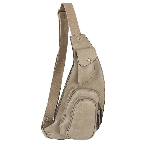 Smooth Chic Curve Zipper Sling Crossbody Bag