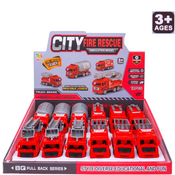 Fire Rescue Model Truck Series Toy (12 Units)