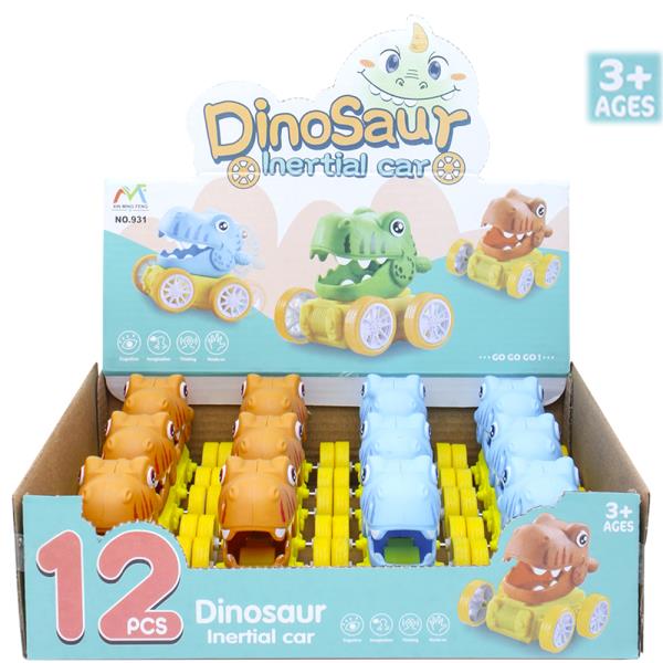 Cute Dinosaur Inertial Car Toy (12 Units)