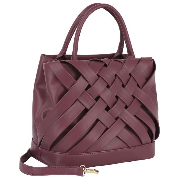 Crossed Fashion Design Handle Tote Bag
