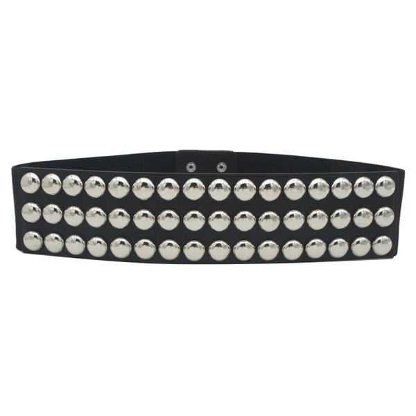 DOME STUDDED ELASTIC BELT