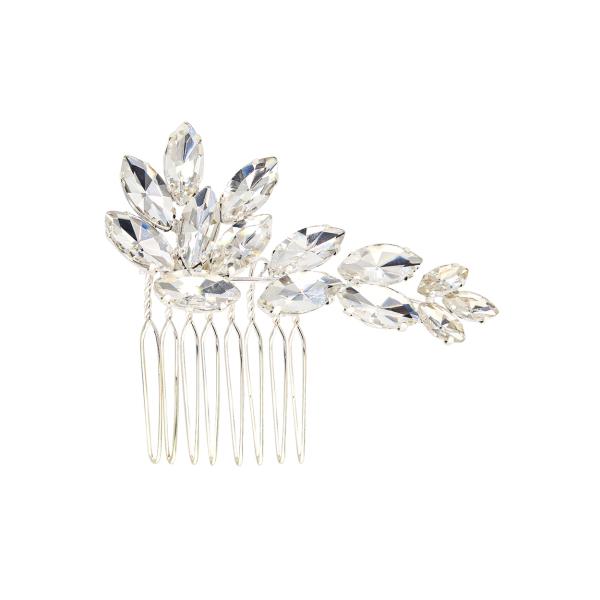 Teardrop Crystal Stone Branch Hair Comb