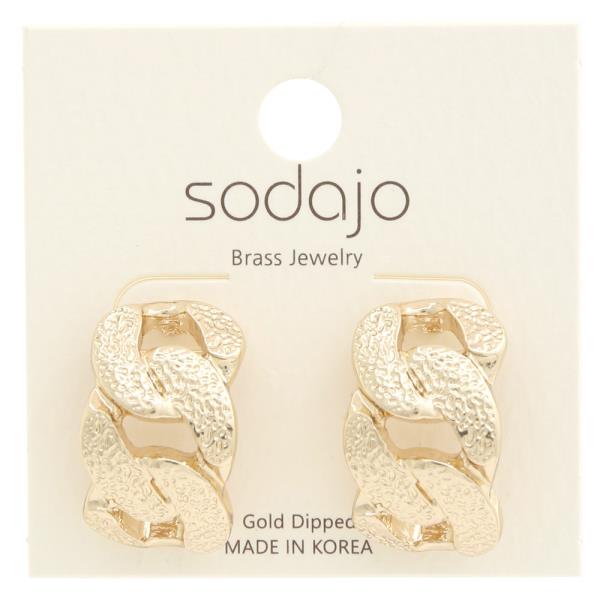 SODAJO Curb Link Gold Dipped Earring