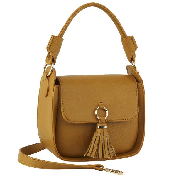 Modern Tassel Handle Satchel Bag