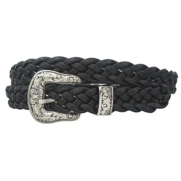 Vintage Embossed Western Buckle Braided Belt