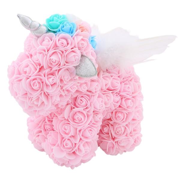 Rose Unicorn Gift with Lights