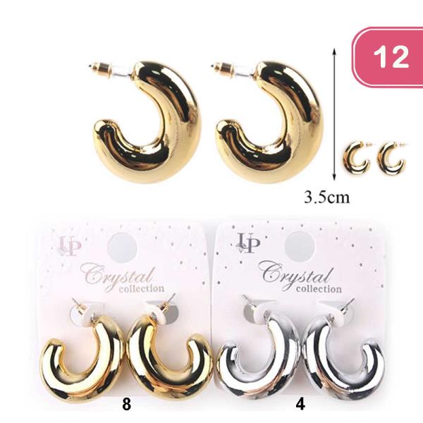 Chunky Hoop Earring (12 Units)