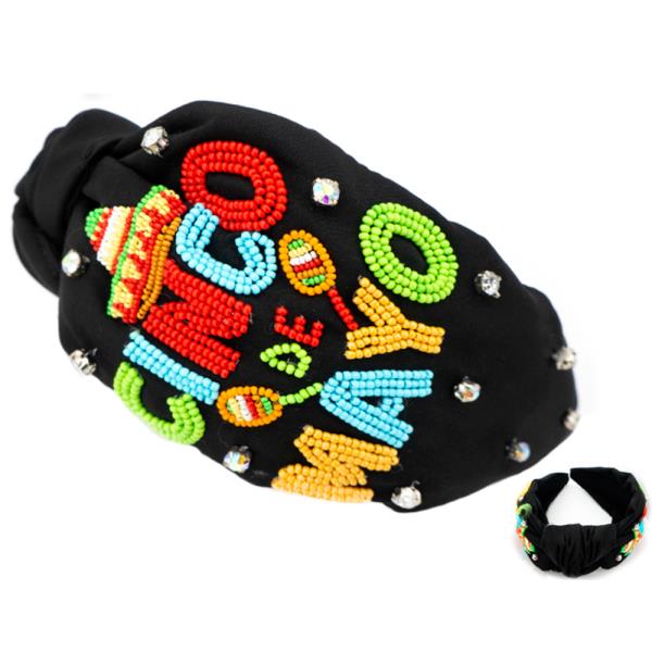 Seed Bead Cinco de Mayo Headband