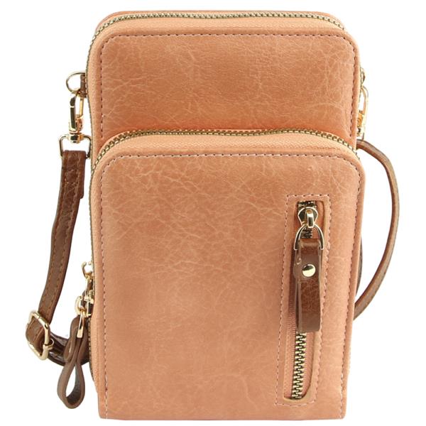 Smooth Zipper Crossbody Bag