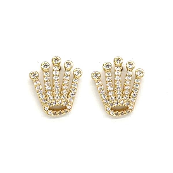 King Crown CZ Earring