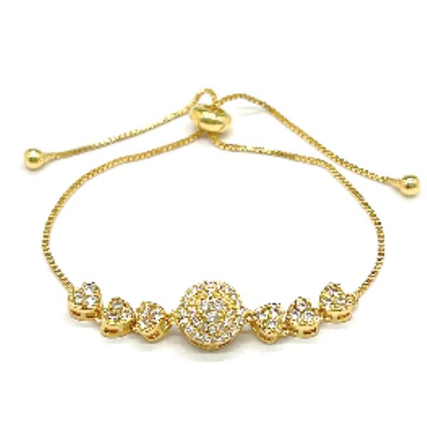 Heart CZ Adjustable Bracelet