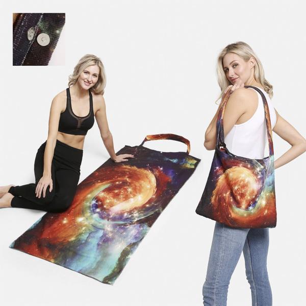 GALAXY BEACH BAG AND TOWEL COMBO 2-IN-1 CONVERTIBLE BEACH TOWEL AND BAG