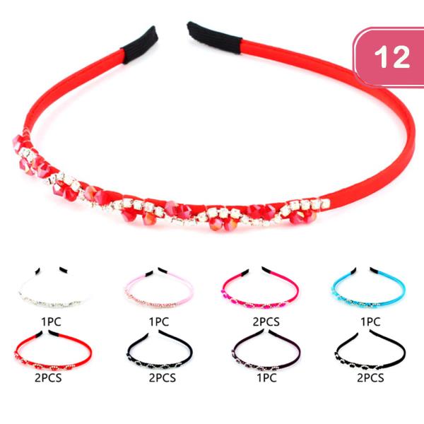 Rhinestone Headband (12 Units)