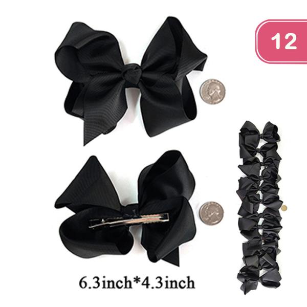 Hair Bow Clip (12 Units)