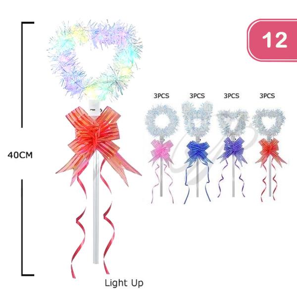 Ribbon Foil Tinsel Light Wand (12 Units)