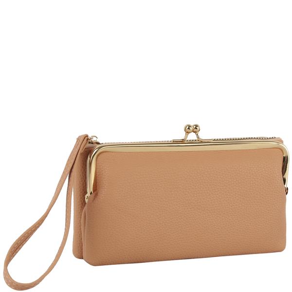 SMOOTH HAND STRAP CLUTCH WALLET
