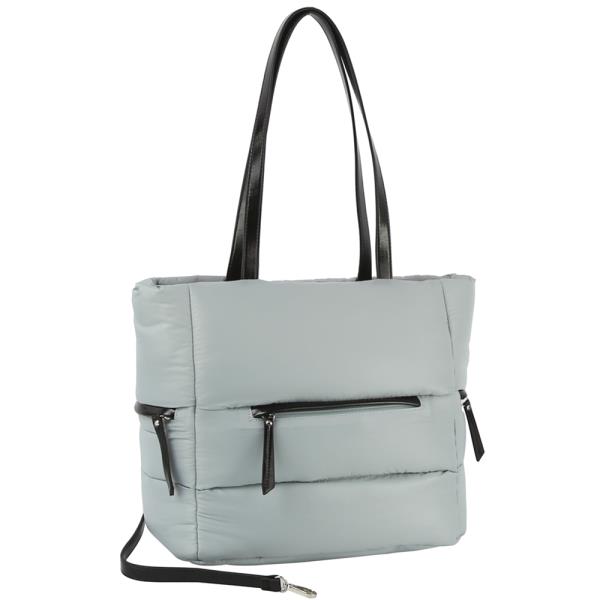 Cushion Texture Zipper Crossbody Shoulder Bag