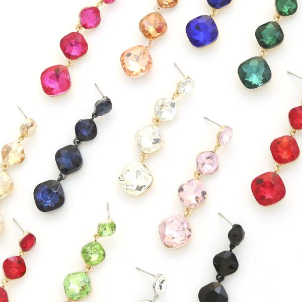 Crystal Gemstone Party Dangle Earring