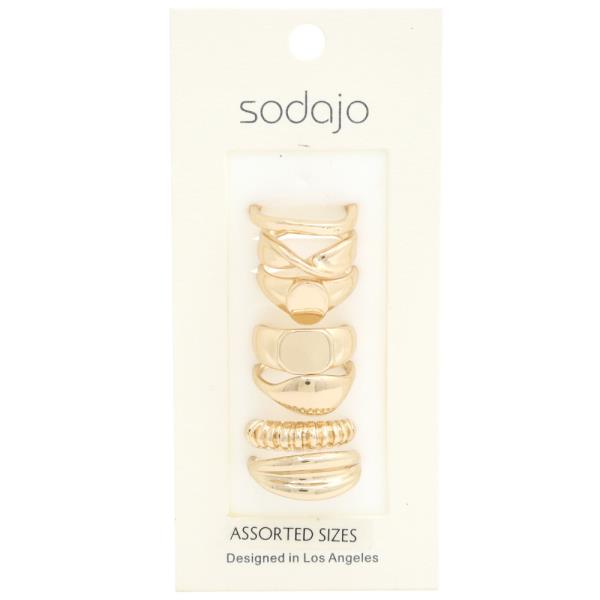 SODAJO Signet Assorted Ring Set
