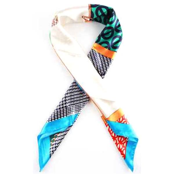 Multi Pattern Silky Neck Scarf