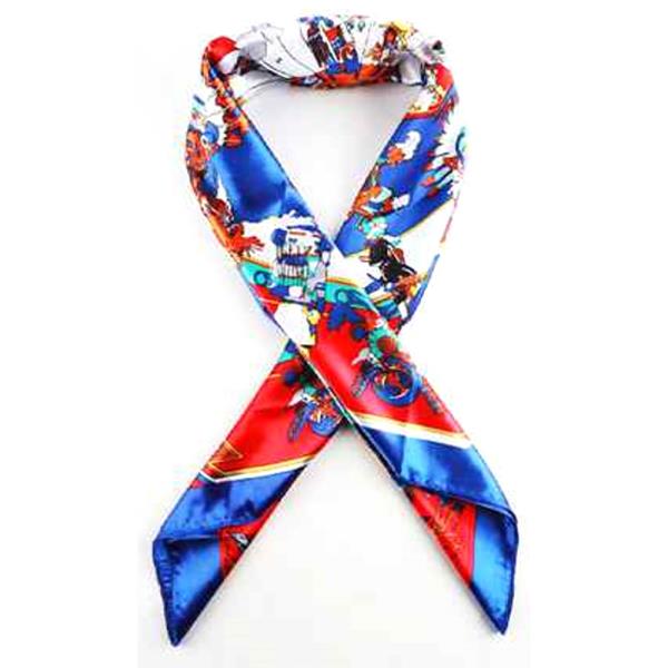 Multi Pattern Silky Neck Scarf