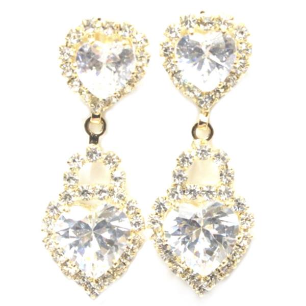 Rhinestone and Crystal Stone Dangle Earring
