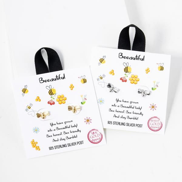 18K Gold Rhodium Dipped Beeautiful Earring