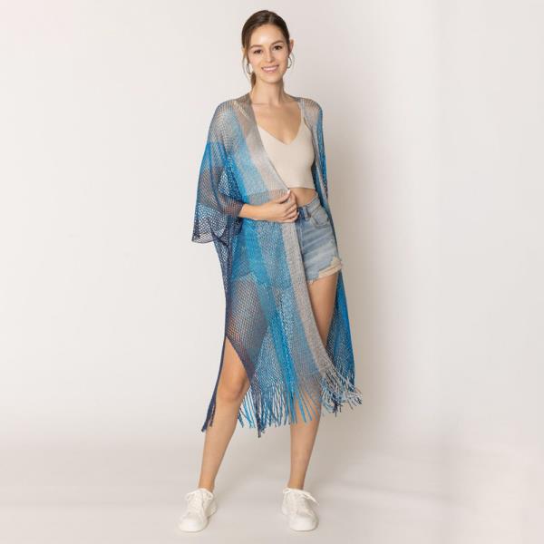 TWO TONE LUREX KIMONO