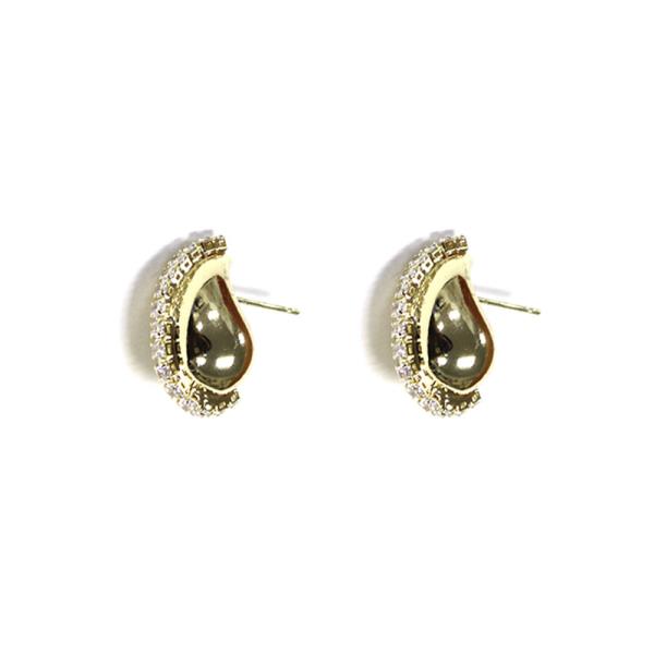 Rhinestone Teardrop Post Earring