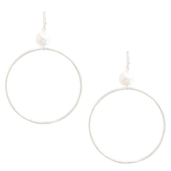 Pearl Bead Round Dangle Earring