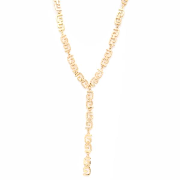 SDJ Maze Chain Y Long Necklace