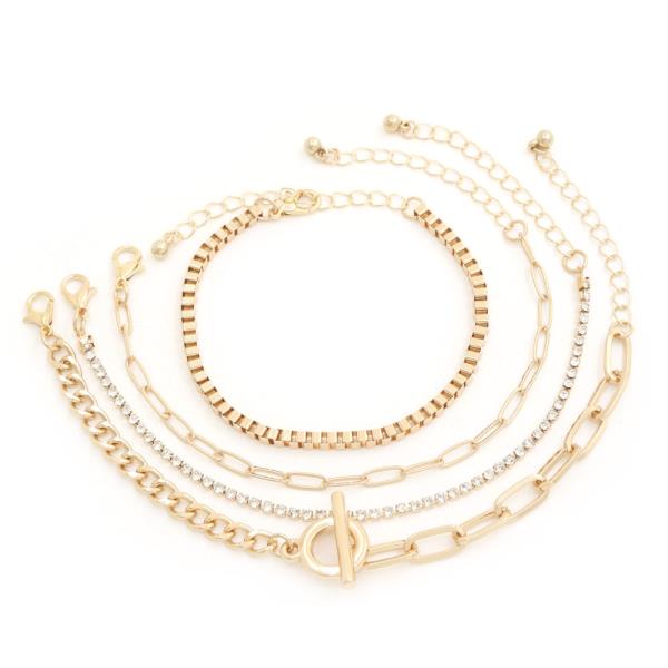 SDJ Metal Assorted Bracelet Set