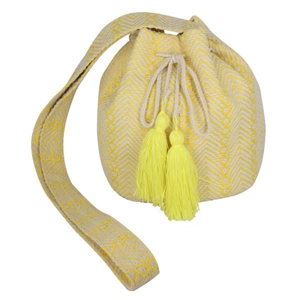 GEOMETRIC PATTERN BUCKET BAG