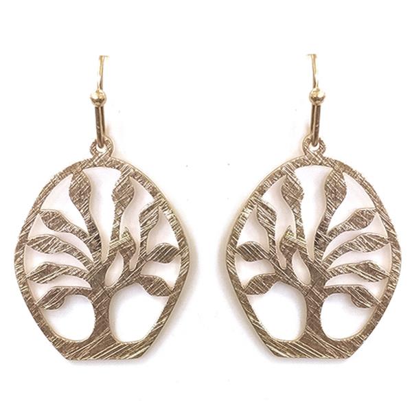 Western Style Stone Tree Dangle Earring