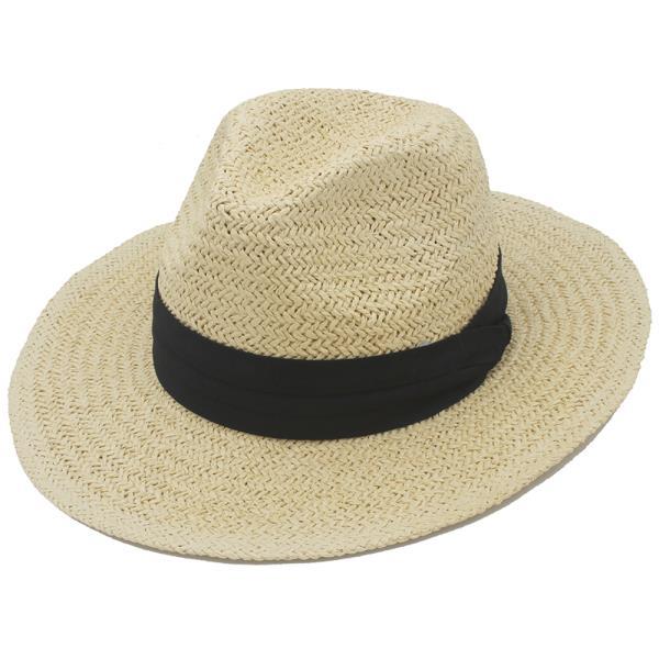 ($7.00 EACH X 3 PCS) STRAW TRIM BAND PANAMA HAT